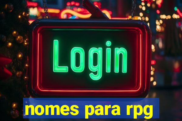 nomes para rpg